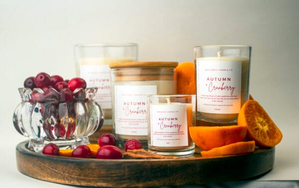 Cozy Autumn Glow: Cranberry Bliss Scented Candle - Image 7