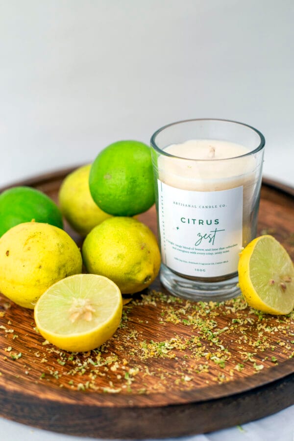 Fresh Citrus Zest Scented Candle – Energizing Aroma for Home and Relaxation - Image 6