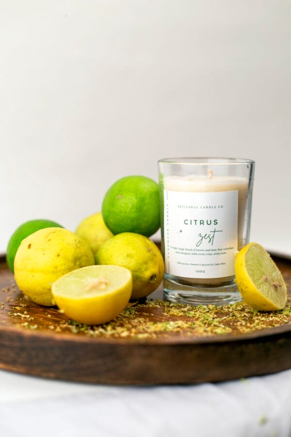 Fresh Citrus Zest Scented Candle – Energizing Aroma for Home and Relaxation - Image 7