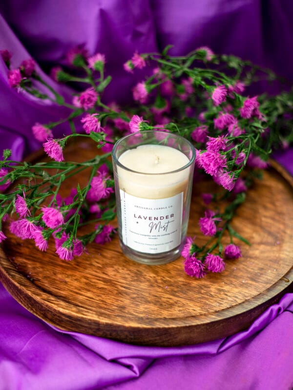Lavender Mist Aromatherapy Scented Candle – Relaxing and Calming Fragrance - Image 4