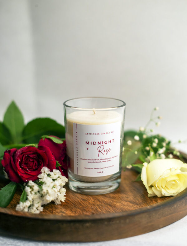 Midnight Rose Bliss- Luxury Scented Candle - Image 4