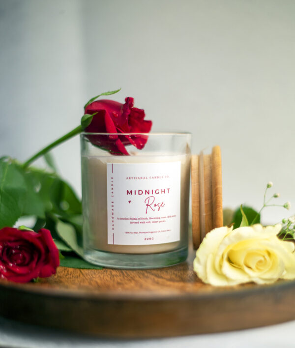 Midnight Rose Bliss- Luxury Scented Candle - Image 6