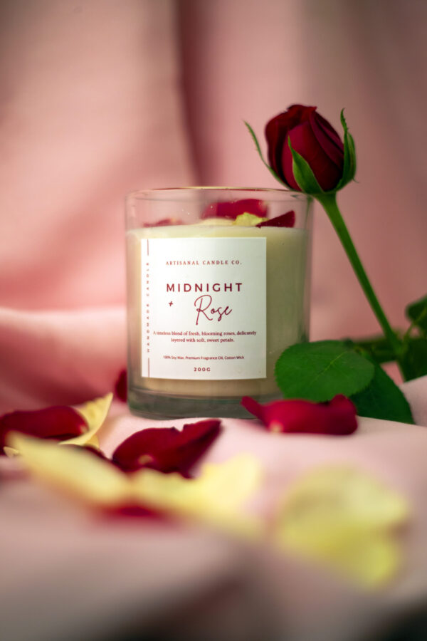 Midnight Rose Bliss- Luxury Scented Candle - Image 7