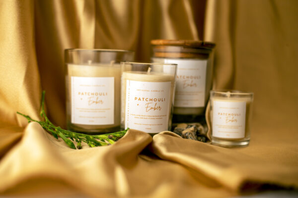 Serenity Glow: Patchouli & Amber Scented Candle - Image 6