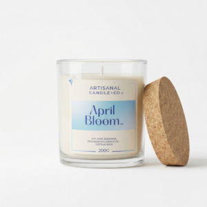 april bloom luxury jasmine scented candle | floral artisan soy wax candle – lumière de l’artisan