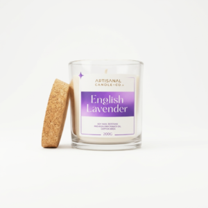 english lavender luxury scented candle | calming lavender artisan soy wax candle – lumière de l’artisan