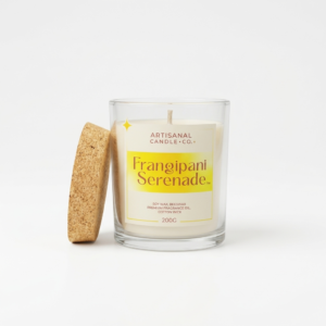 frangipani serenade luxury scented candle | tropical floral artisan soy wax candle – lumière de l’artisan