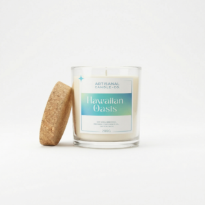 hawaiian oasis luxury scented candle | tropical coconut floral artisan soy wax candle – lumière de l’artisan