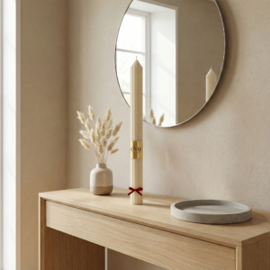 spire – sculpted fluted pillar candle