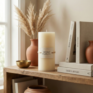 ivory standard – classic smooth pillar candle