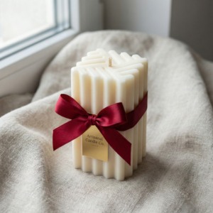 ridge petit – fluted mini pillar candle