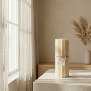 pillar candle striped